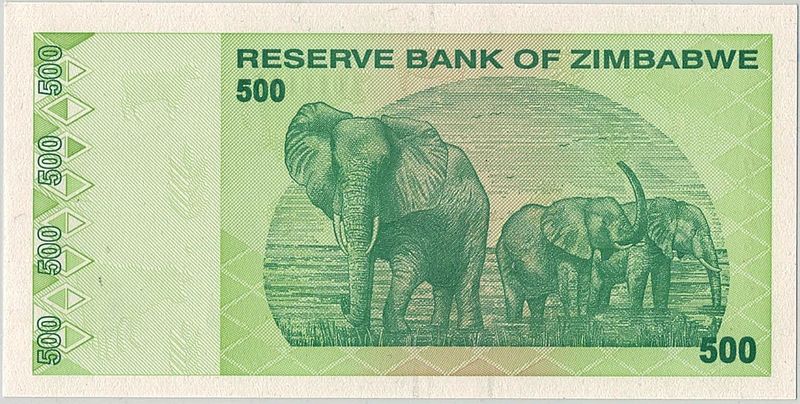Zimbabwe, 500 dollars 2009