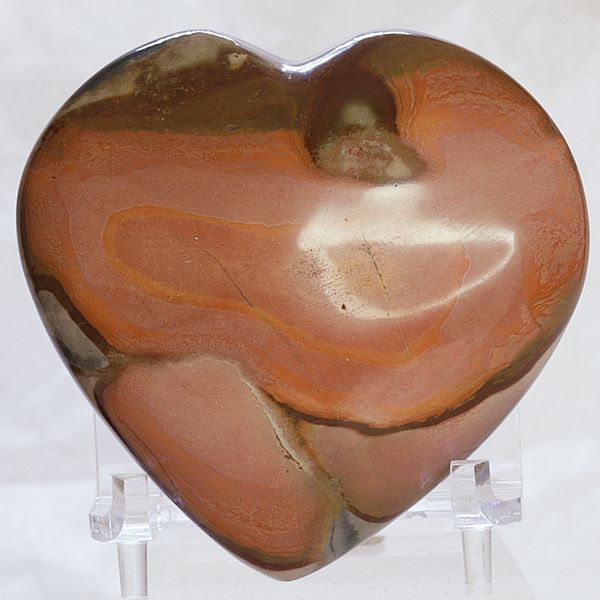 Hovedbilde Flerfarget jaspis, hjerte, fra Madagaskar