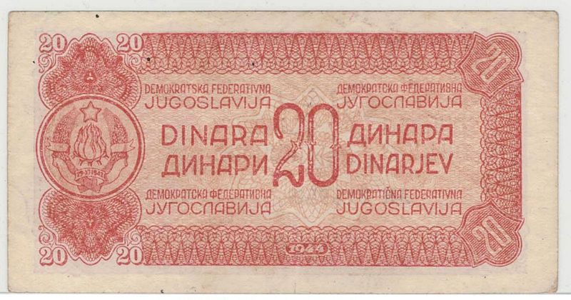 Jugoslavia, 20 dinara 1943