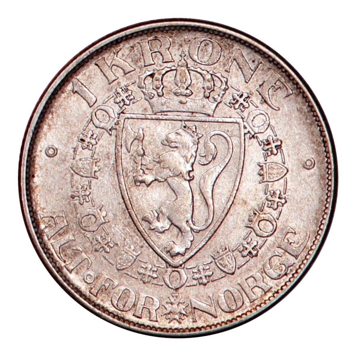 1 krone 1917. kv. 1+