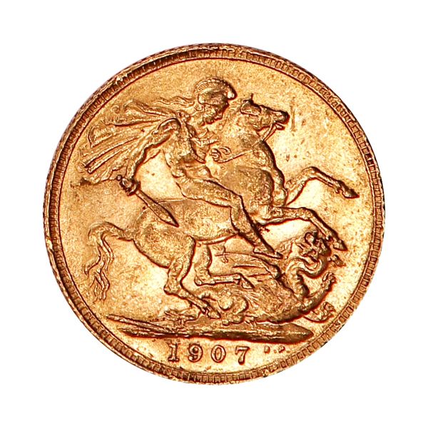Hovedbilde Storbritannia, 1 sovereign 1907, 7,32 g gull