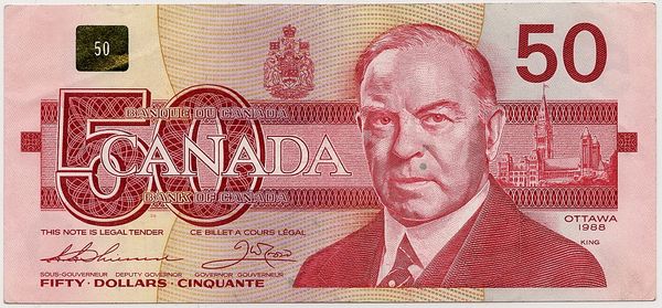 Hovedbilde Canada, 50 dollar 1988, snøugle