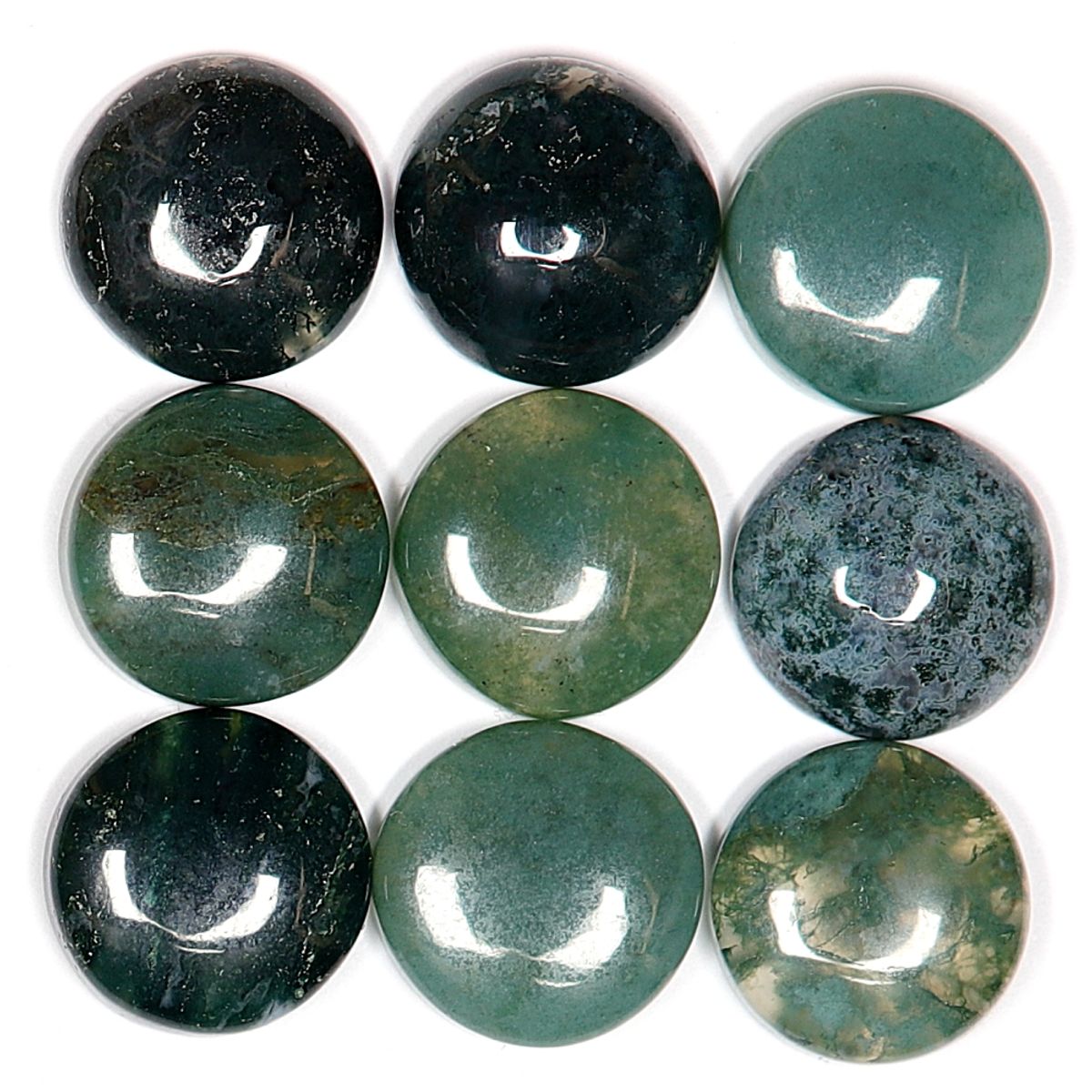 Cabochon, moseagat, 12 mm