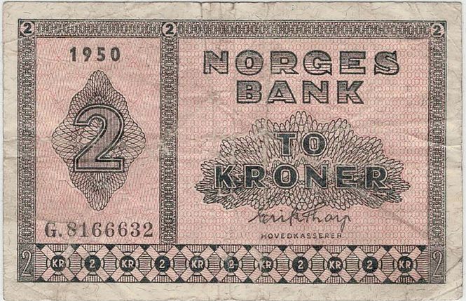 Hovedbilde Usling & Quisling, 1 + 2 krone 1944-1950
