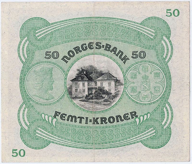 50 kroner 1940 B, kv. 1/1+, pen