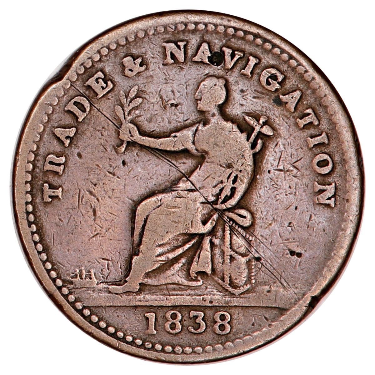 Canada,1 stiver 1838, token
