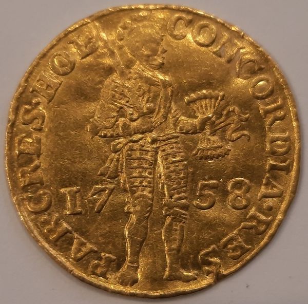Hovedbilde Holland 1 dukat 1758, 3,44 gram