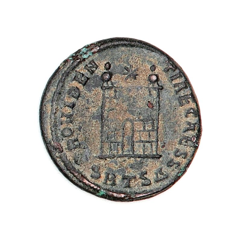 Constantius II, centenionalis, år 324-337, borgport