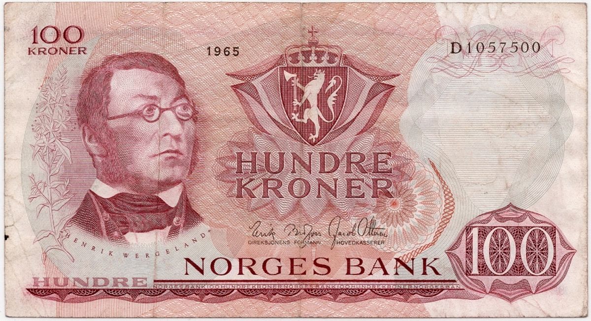 Norge, 100 kroner 1965