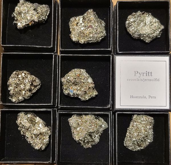 Hovedbilde Pyritt, med eske, Peru