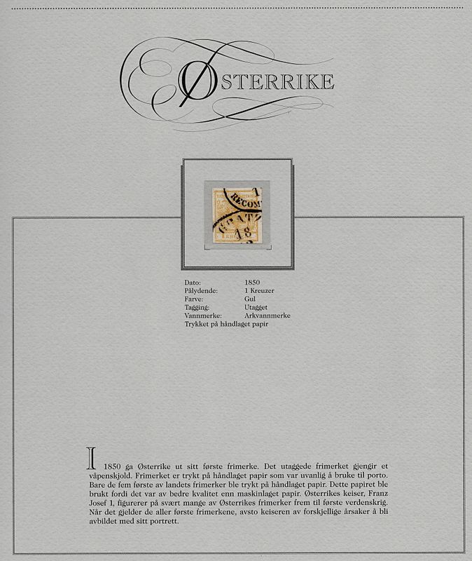 Østerrike, 1 kreuzer 1850, stemplet