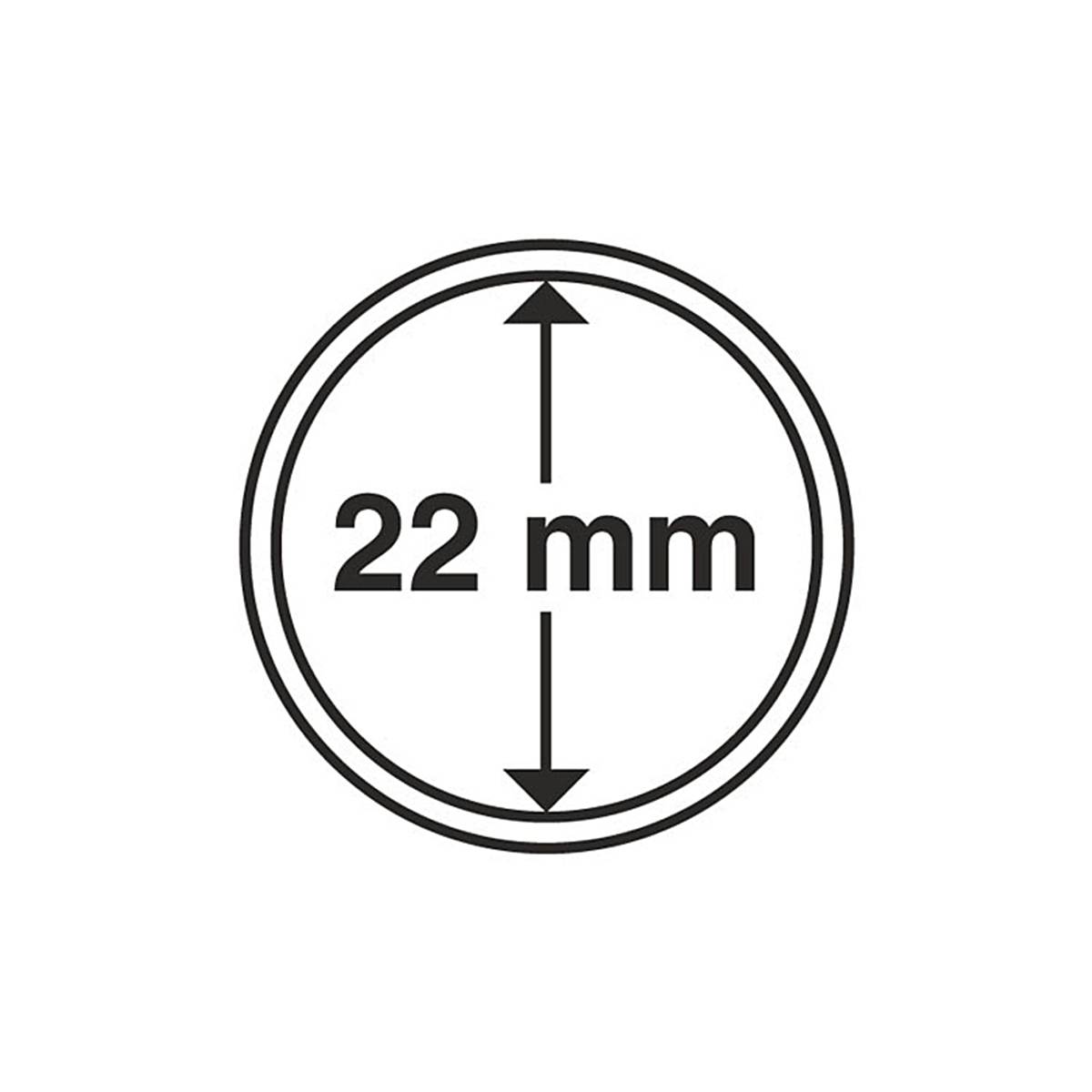 22 mm, myntkapsler, 10 stk