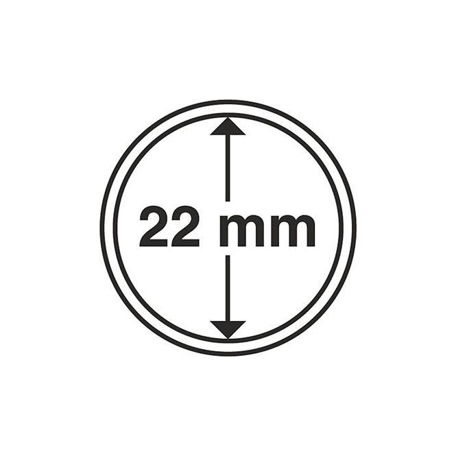 Hovedbilde 22 mm, myntkapsler, 10 stk
