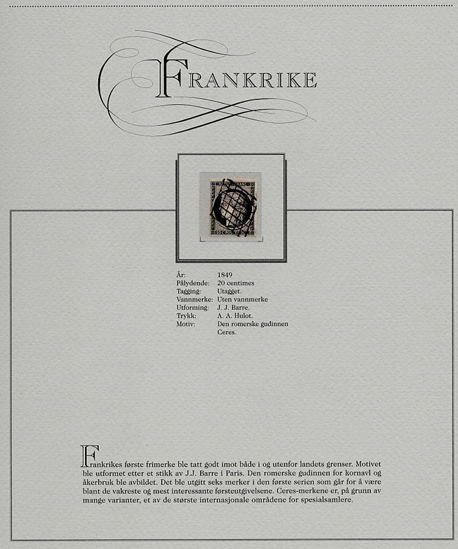 Frankrike, 20 cent 1849, stemplet
