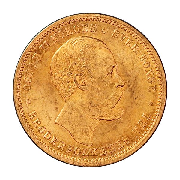 Hovedbilde Norge, 20 kroner 1875, 8,06 g rent gull