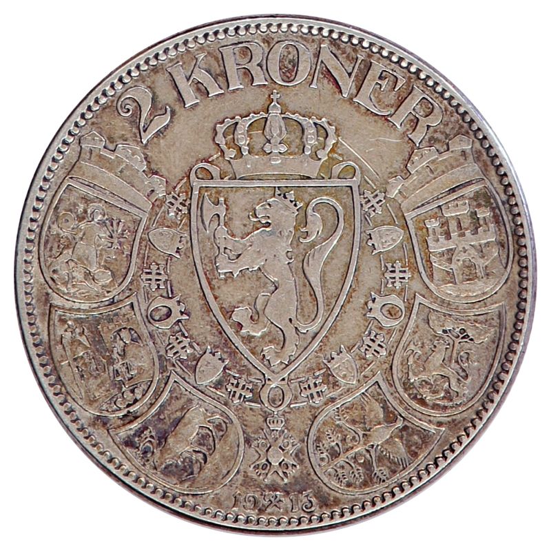 2 kroner 1913, kv. 1+