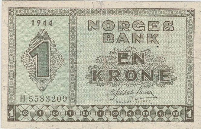Hovedbilde Usling & Quisling, 1 + 2 krone 1944-1950