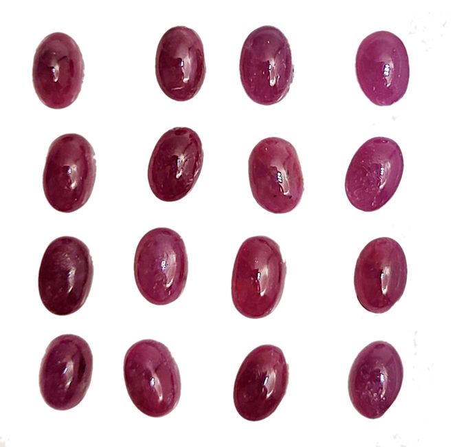 Hovedbilde Cabochon, rubin (eng. ruby), 4 x 6 mm